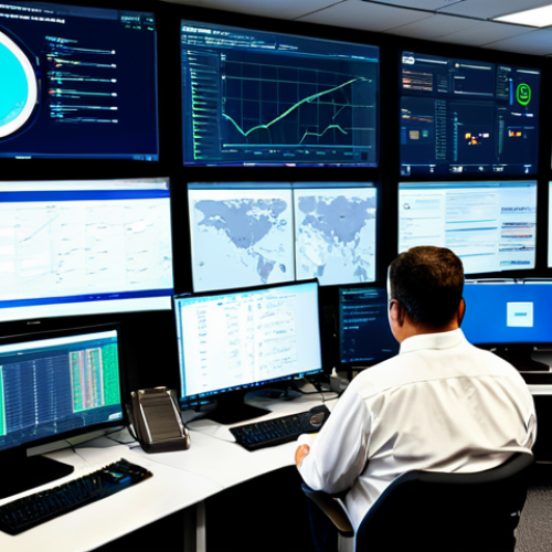 Home 9 SIEM Control Center**
"A brightly lit, modern security operations center (SOC) filled with analysts working at multiple computer screens, displaying complex data visualizations and network traffic maps. The room is clean, professional, and organized. Focus on the central SIEM system dashboard displaying real-time threat analysis. Everyone is fully clothed in appropriate attire, professional setting, safe for work, appropriate content, perfect anatomy, natural proportions, high quality, family-friendly."
**
