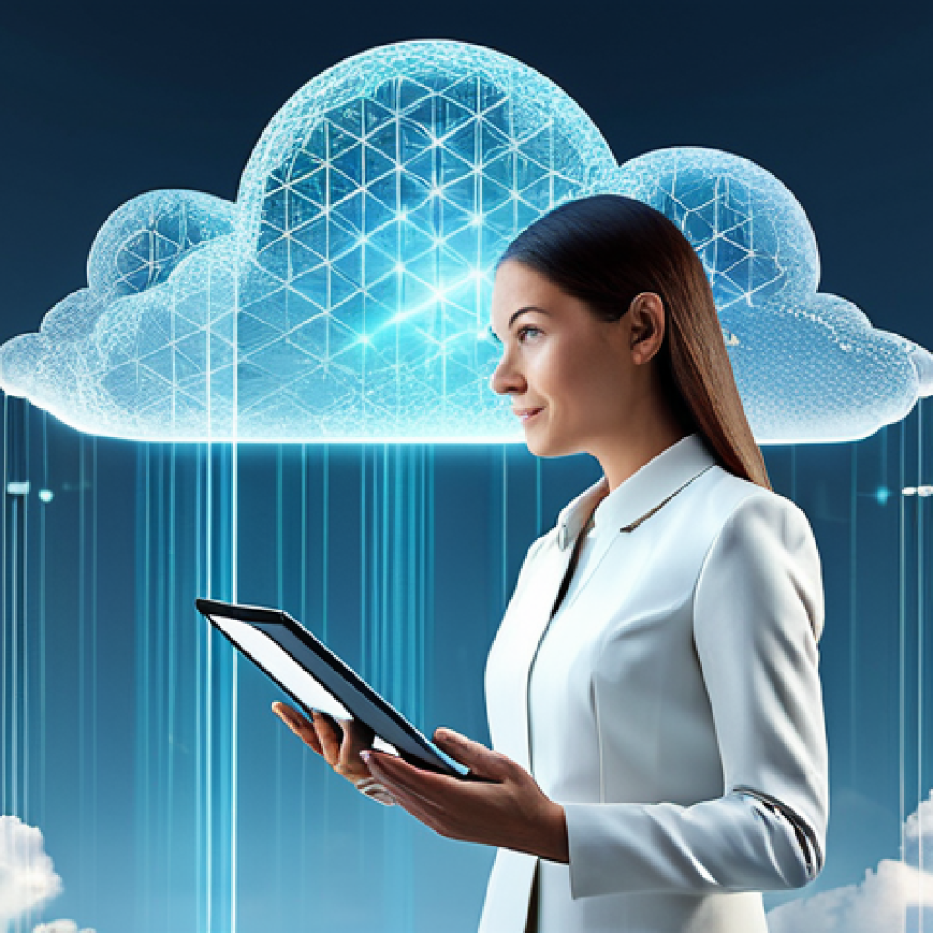 사이버 보안 자동화 도구와 보안 정책 - Secure Cloud Data Storage**
"A futuristic, minimalist representation of secure cloud data storage. ...