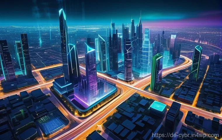 사이버 보안 자동화 도구와 비즈니스 연속성 - **Prompt: The Vigilant Digital Guardians**
    A breathtaking, high-angle view of a futuristic, spra...