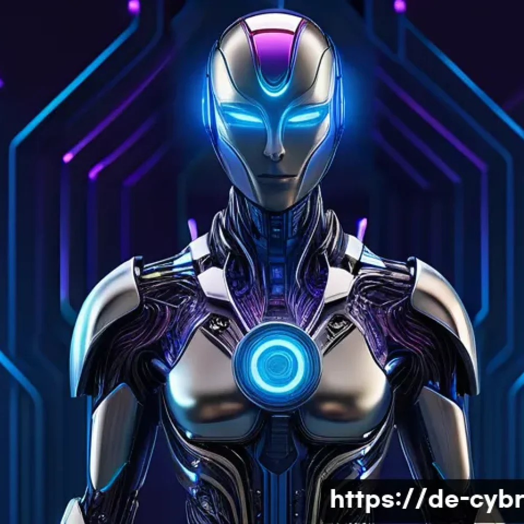 사이버 보안 자동화 도구의 적용 사례 분석 - **Prompt:** "A sleek, futuristic digital guardian in an abstract, dynamic pose, radiating protective...